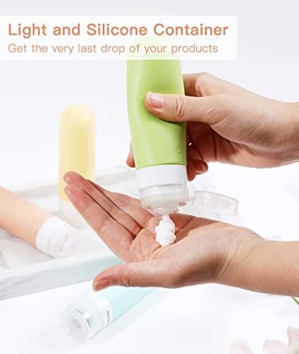 Quatish Travel Size Bottles 6 Pack【Original Patented】, 3 oz Tsa Approved Travel Containers for Toiletries, BPA Free Silicone Travel Shampoo and Conditioner Bottles Leak Proof, Travel Essentials - Image 4