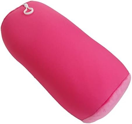 Microbead Bolster Tube Travel Pillow, Compact, Perfect for Plane or Car, Pink - Image 3