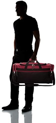 DALIX 25" Extra Large Vacation Travel Duffle Bag in Maroon - Image 7