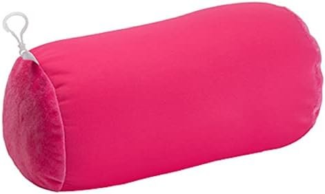 Microbead Bolster Tube Travel Pillow, Compact, Perfect for Plane or Car, Pink