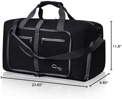 Felipe Varela Duffle Bag with Shoes Compartment and Adjustable Strap,Foldable Travel Duffel Bags for Men Women,Waterproof Duffel Bags - Image 7