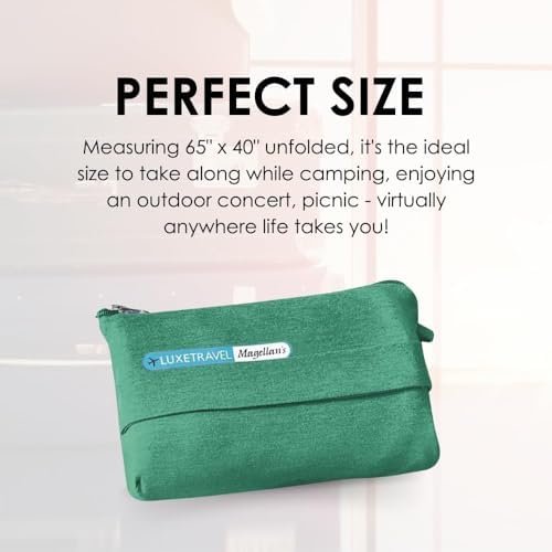 SAGEFINDS Airplane Travel Blanket | Compact Throw Blanket for Camping and Hiking | Converts into a Pillow | Travel Gift | Soft Jersey Knit | Fits in Backpack | Attaches to Luggage | Travel Essential - Image 6