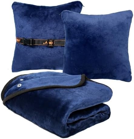 Sojoy 3 in 1 Travel Blanket & Pillow Set for Airplane, Warm Wearable Blanket-Portable Travel Pillow,Perfect Travel Essentials for Long Trips, Flying, and Road Trips (60 * 43inches) - Image 7