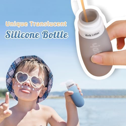 Travel Bottles for Toiletries,3oz Leak Proof Squeezable Travel Size Containers, 5 Pack TSA Approved Travel Essentials for Shampoo Conditioner,Silicone,Black Pack - Image 5