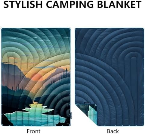 Camping Blanket,Lightweight Puffy Camping Blanket Packable Down Camping Blanket for Outdoor,Traveling, Stadium, Hiking, Picnics - Image 2