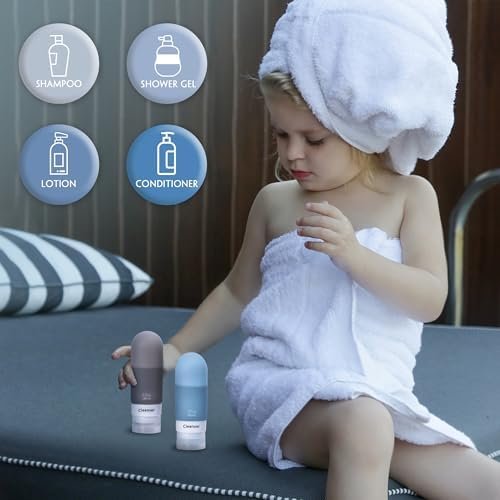 Travel Bottles for Toiletries,3oz Leak Proof Squeezable Travel Size Containers, 5 Pack TSA Approved Travel Essentials for Shampoo Conditioner,Silicone,Black Pack - Image 6