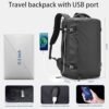 HOMIEE Travel Backpack 40L TSA Friendly Flight Approved Carry-on Luggage, Waterproof Business Computer Backpack Fits 17.3 Inch Laptop, Extra Large Weekender Bag with Shoe Compartment - Image 6