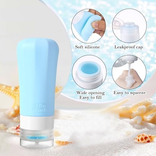 Stocking Stuffers for Women, 2024 Christmas Gifts for Her, 16 Pack Travel Bottles Set for Toiletries, Leak Proof, TSA Approved 2.9oz for Conditioner, Lotion, Shampoo & Body Wash - Image 4