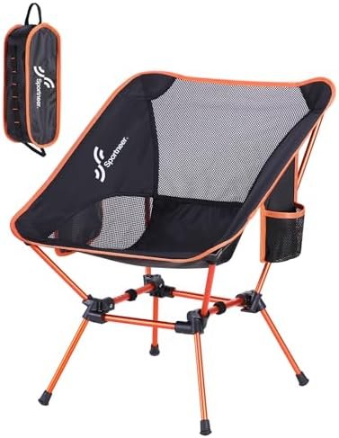 Sportneer Backpacking Chair, Lightweight Portable Camping Chair for Adults Foldable Outdoor Collapsible Camp Chair for Camping Hiking Lawn Picnic Beach Outside Travel