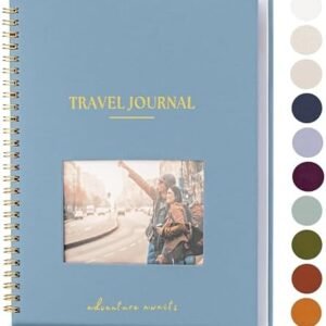 Travel Journal for Women, Men with Prompts – Travel Scrapbook, Diary, Bucketlist, Roadtrip & Adventure Journal, Travel Planner Gift, Undated World Travel Journal, Couples, Teens (Ocean)