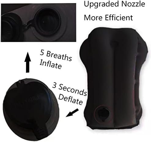 Inflatable Travel Pillow, Inflatable Neck Air Pillow for Sleeping, Support Head, Chin, Neck and Lumbar, Avoid Neck and Shoulder Pain, Comfortable for Airplane, Car, Bus, Train and Office Napping - Image 6