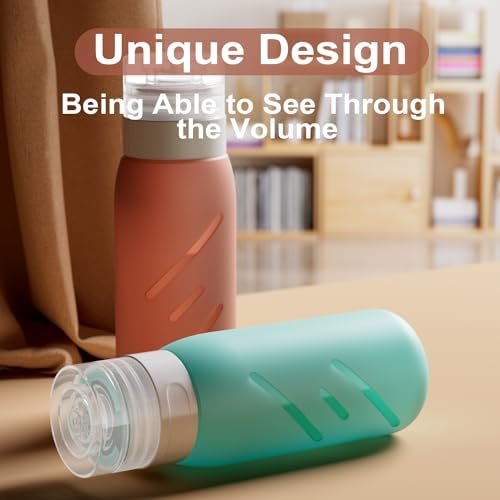 Travel Size Bottles for Toiletries, Pack of 5 Travel Bottles with Squeezable Lid, 3.4 oz TSA Approved Travel Size Containers for Shampoo, Conditioner,Lotion - Image 4