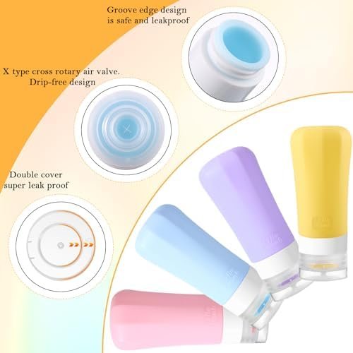 Stocking Stuffers for Women, 2024 Christmas Gifts for Her, 16 Pack Travel Bottles Set for Toiletries, Leak Proof, TSA Approved 2.9oz for Conditioner, Lotion, Shampoo & Body Wash - Image 5