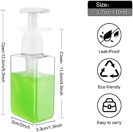 Travel Bottles Travel Accessories Toiletries 4 Pack 3.7oz/110ml Travel Shampoo And Conditioner Bottles Empty Plastic Pump Bottle Dispenser Travel Size containers travel essentials - Image 2