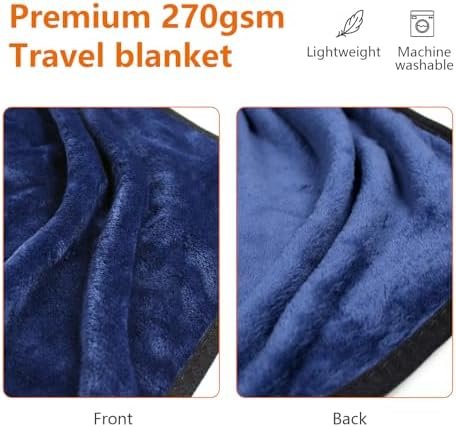 Sojoy 3 in 1 Travel Blanket & Pillow Set for Airplane, Warm Wearable Blanket-Portable Travel Pillow,Perfect Travel Essentials for Long Trips, Flying, and Road Trips (60 * 43inches) - Image 5