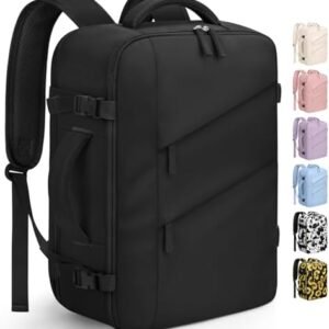 Capolo Travel Backpack for Women Men Waterproof Laptop Backpack Flight Approved Carry On Backpack Overnight Weekender Bag College Bookbag for Business, Work, Traveling Fits 15.6 '' Laptop,Black