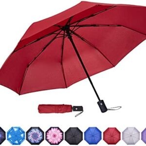 NOOFORMER Compact Travel Mini Umbrella Windproof Automatic Umbrellas Small Lightweight Portable Folding Rain Umbrella for Women Men Kids