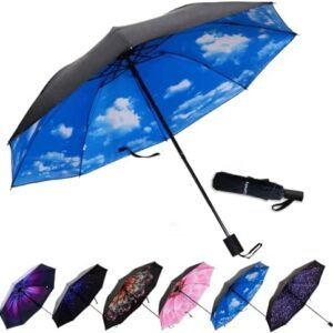 LLanxiry Compact Travel Umbrella,Windproof Waterproof Stick Umbrella Protection Golf Umbrellas