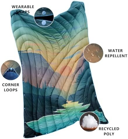 Camping Blanket,Lightweight Puffy Camping Blanket Packable Down Camping Blanket for Outdoor,Traveling, Stadium, Hiking, Picnics - Image 3