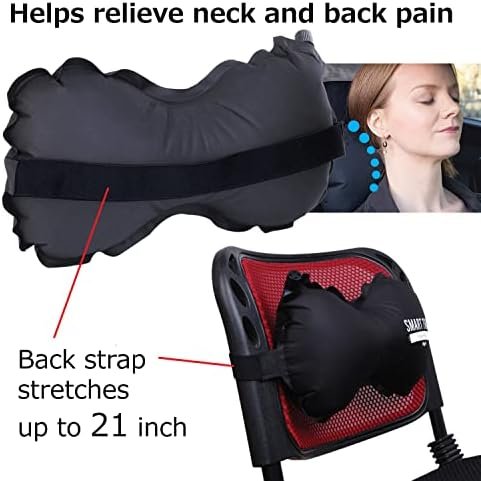 Inflatable Lumbar Travel Pillow for Airplane Back Support for Chair and Travel Seat Lumbar Support Pillow - Image 4