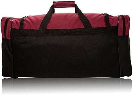 DALIX 25" Extra Large Vacation Travel Duffle Bag in Maroon - Image 4