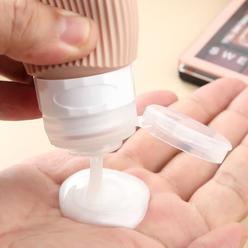 Travel Bottles for Toiletries, Tsa Approved 2oz Travel Bottles, BPA Free Leak Proof Travel Size Toiletry Containers, Refillable Travel Accessories with Toiletry Bag for Shampoo Liquid (4 Pack) - Image 4