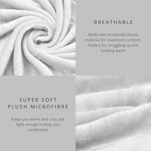 Soft Blanket - Lightweight Breathable Warm Cozy Plush Travel Blanket for Pets - Nimbus Cloud Grey - 30x40 Inches - Image 4