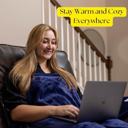 Cloud 9 Airline Travel Blanket Compact with Bag, Airplane Blanket for Long Flight, 3 in 1 Neck Pillow, Lumbar Support, Premium Airplane Accessories, Security Pouch, 300 GSM, Polyester Fleece - Image 3