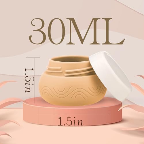 DHQH Travel Containers for Toiletries 4Pack 1oz TSA Approved Travel Size Containers, Silicone Travel Jars with Lids Leak-proof Travel Essentials for Cosmetic Face Body Cream - Image 2