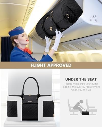 LOVEVOOK Travel Duffle Bag, Weekender Bag for Women with Toiletry Bag, Carry on Overnight Bag with Shoe Compartment, Gym Duffel Bag with Wet Pocket, Mommy Hospital Bags for Labor and Delivery - Image 4