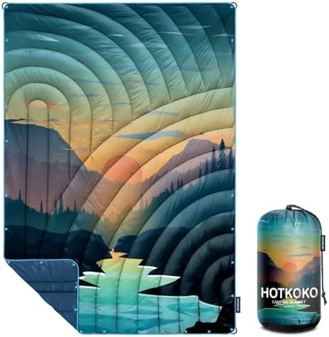 Camping Blanket,Lightweight Puffy Camping Blanket Packable Down Camping Blanket for Outdoor,Traveling, Stadium, Hiking, Picnics