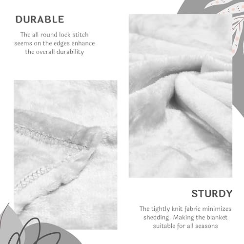 Soft Blanket - Lightweight Breathable Warm Cozy Plush Travel Blanket for Pets - Nimbus Cloud Grey - 30x40 Inches - Image 5