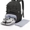 BAGSMART Travel Backpack, 15.6" Outdoor Gym Backpack for Men Women, Stylish Casual Backpack Weekender Sport Backpack Carry On Backpack for Flight, College, Outdoor,Black