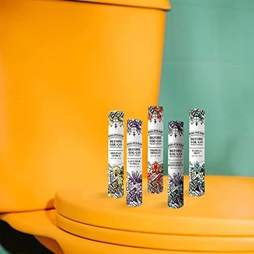 Poo-Pourri Before-You-Go Toilet Spray, In A Pinch Pack, Variety Travel Size 10 mL - Original Citrus, Lavender Vanilla, Tropical Hibiscus, Vanilla Mint and Lavender Peppermint - Image 6
