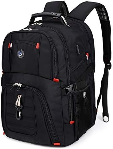 SHRRADOO Extra Large 50L Travel Laptop Backpack with USB Charging Port, College Backpack Airline Approved Business Work Bag Fits 17 Inch Computer for Men Women