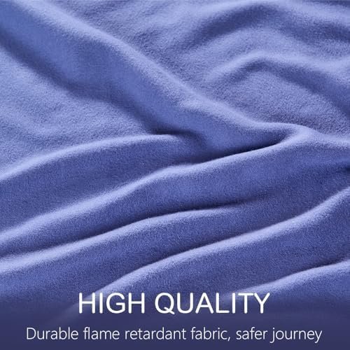 Travel Blanket for Airplane, Train and Car, Warm and Soft Travel Blanket and Pillow 2 in 1, Portable Compact Long Flight Blanket with Luggage Sleeve, Backpack Clip - Image 3