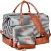 IBFUN Weekender Bags for Women, 21" Weekender Travel Bag, Travel Duffle Bag with Shoe Compartment Carry on Overnight Duffel Bag for Weekend Travel Business Trip, 3PCS