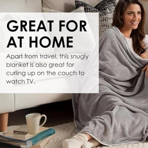 SAGEFINDS Airplane Travel Blanket | Compact Throw Blanket for Camping and Hiking | Converts into a Pillow | Travel Gift | Soft Jersey Knit | Fits in Backpack | Attaches to Luggage | Travel Essential - Image 9