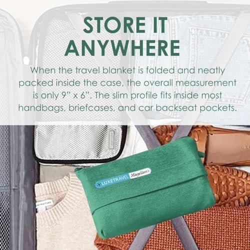 SAGEFINDS Airplane Travel Blanket | Compact Throw Blanket for Camping and Hiking | Converts into a Pillow | Travel Gift | Soft Jersey Knit | Fits in Backpack | Attaches to Luggage | Travel Essential - Image 8