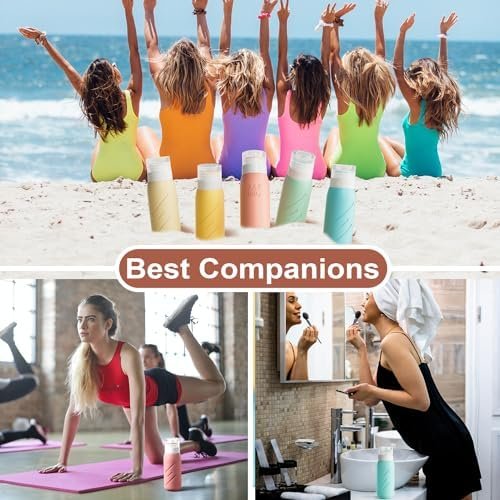 Travel Size Bottles for Toiletries, Pack of 5 Travel Bottles with Squeezable Lid, 3.4 oz TSA Approved Travel Size Containers for Shampoo, Conditioner,Lotion - Image 7