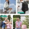 BAGSMART Travel Backpack, 15.6" Outdoor Gym Backpack for Men Women, Stylish Casual Backpack Weekender Sport Backpack Carry On Backpack for Flight, College, Outdoor,Black - Image 2