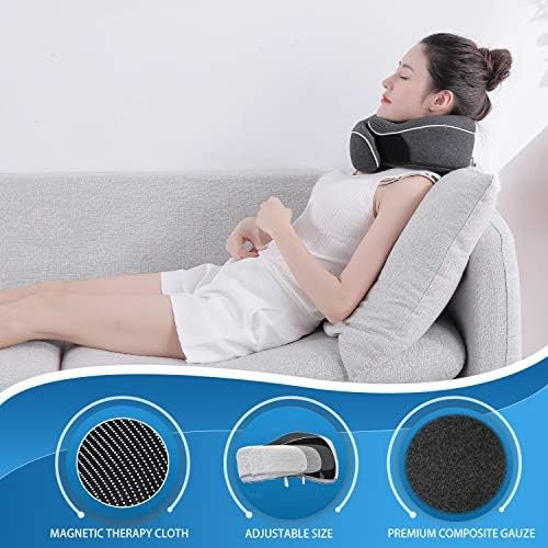 Travel Neck Pillow Chin Support Pillow Adjustable 100% Pure Memory Foam , New Ergonomic Design Soft Best Full Neck Surround Pillow Sleep for Home, Airplanes & Car (Black) - Image 6
