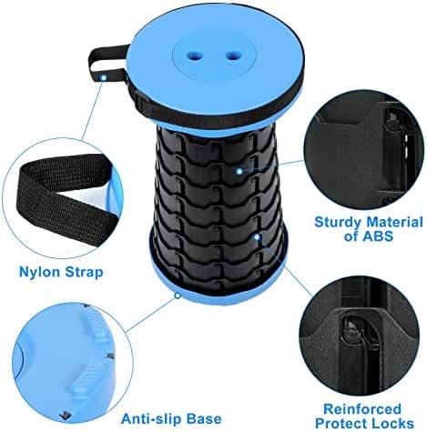 Foldable Telescoping Stool Portable, Retractable Stool for Adults, Upgraded Collapsible Folding Seats with Load Capacity 550lbs, Camping Stools for Adults - Image 3