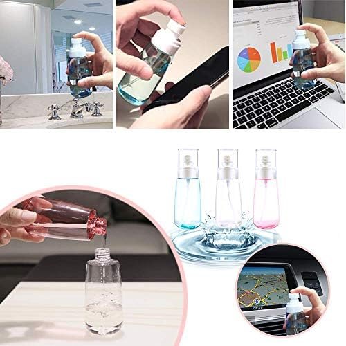 Spray Bottle Travel Size,100ml/3oz Fine Mist Hairspray Bottle for Essential Oils, Empty Airless Makeup Face Spray Bottle Clear Refillable Travel Containers for Cosmetic Skincare Perfume - Image 5