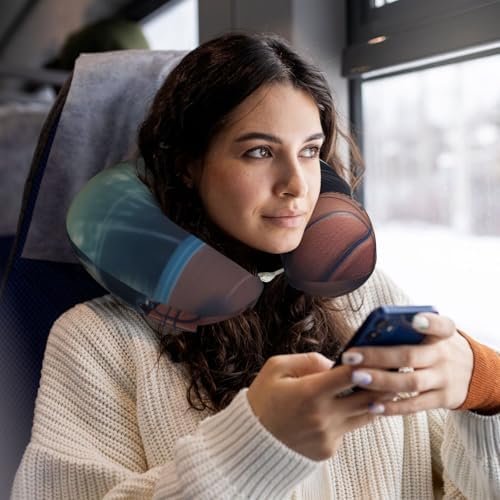 Travel Pillow Funny Raccoon Basketball Neck Rest Soft Comfortable Travel Neck Pillow U-Shaped Memory Foam Sleeping Rest Cushion Travel Accessories for Airplane Car and Office - Image 6