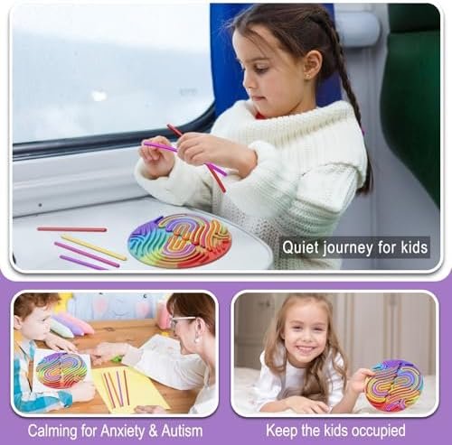 Sensory Fidget Toys for Kids Toddler Boys ,Sensory Activity Board for Stress Anxiety Autistic ADHD, Calm Down Travel Airplane Essentials Toys for 3+ Year Old, Stuffers Gifts for Teens Girls - Image 4