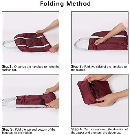 SITAKE 4 Pcs Foldable Travel Duffel Bag, Waterproof Lightweight Carry-on Bags, Suitable for Overnight, Holiday, Shopping, Weekends, Outing, Gym(Wine Red/Navy Blue/Sky Blue/Light Pink) - Image 5