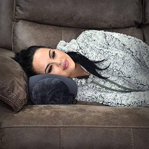 Microbead Bolster Tube Travel Pillow, Compact, Perfect for Plane or Car, Pink - Image 8