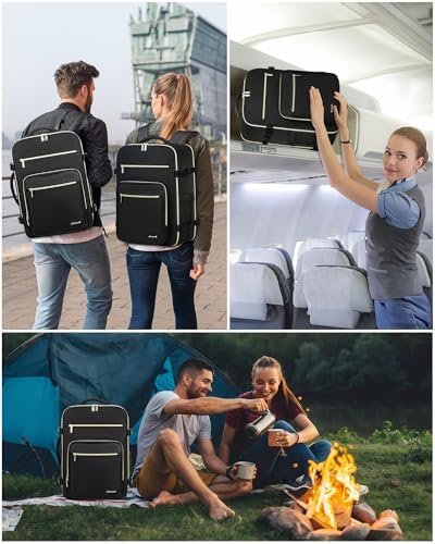 LOVEVOOK Travel Backpack For Women,40L Carry On Backpack Flight Approved,TSA Personal Item Travel Bag Fits 17 Inch Laptop,Business Weekender Overnight Daypack with Toiletry Bag and Cube,Black - Image 8