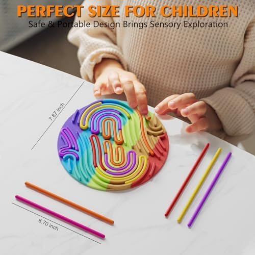 Sensory Fidget Toys for Kids Toddler Boys ,Sensory Activity Board for Stress Anxiety Autistic ADHD, Calm Down Travel Airplane Essentials Toys for 3+ Year Old, Stuffers Gifts for Teens Girls - Image 6